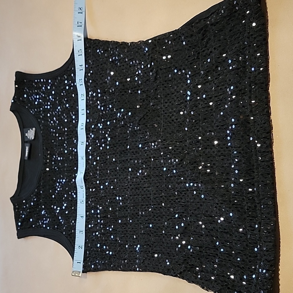 Mossimo Supply Co. Black Sequin Sleeveless Top - Picture 6 of 10